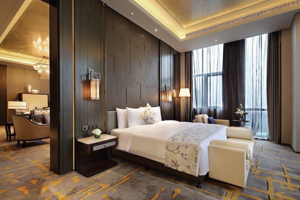 Luxury hotel room photographed for a hospitality brand