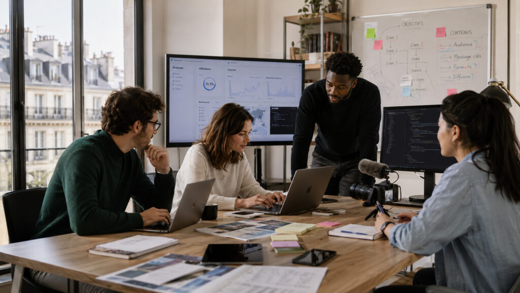 Royal Media team collaborating on a client campaign